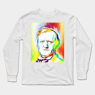 Richard Wagner Colourful Portrait | Richard Wagner Artwork 11 Long Sleeve T-Shirt